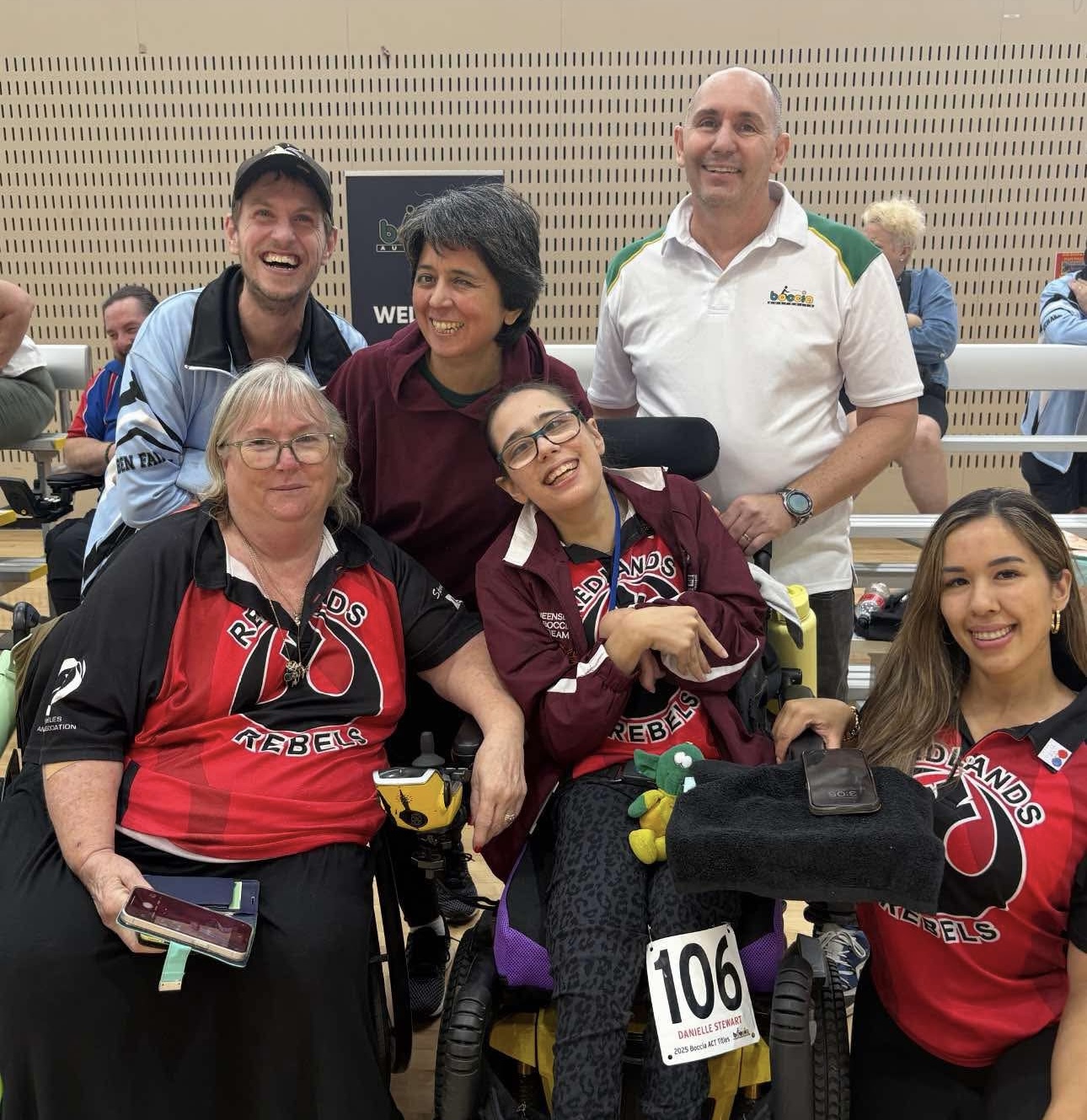 Rebels members at the 2025 Boccia ACT Titles