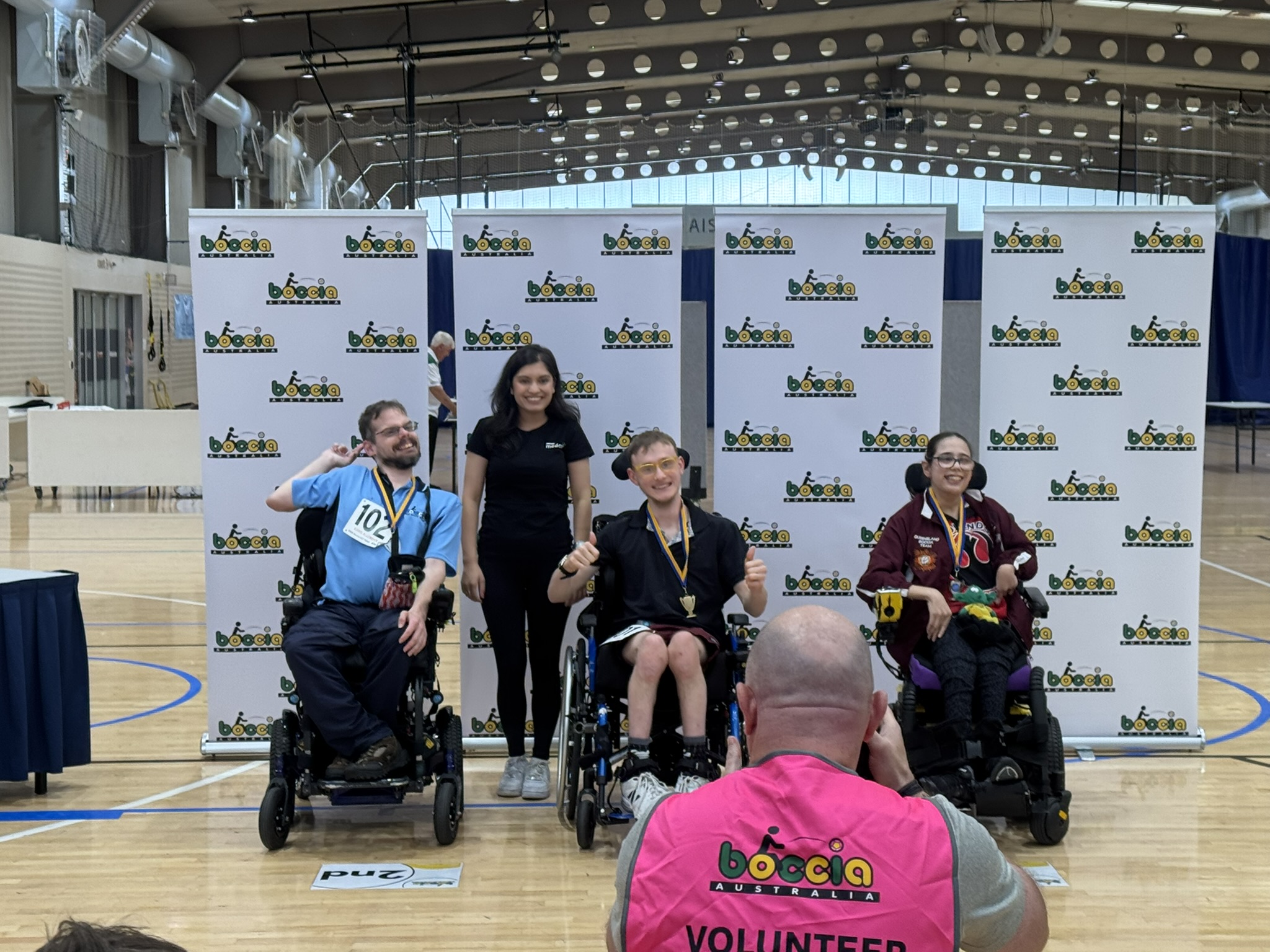Podium at a Boccia Australia event